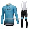 Set Fietsshirt Lange Mouw + Lange Koersbroek 2018 Astana Pro Team N001